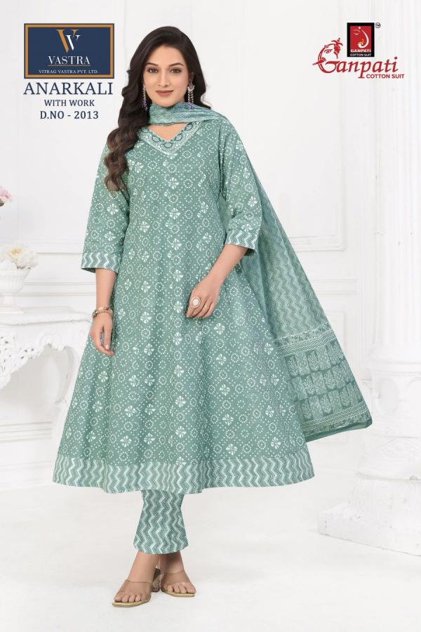 Ganpati Anarkali Vol 1 Readymade Cotton Printed Dress Collection